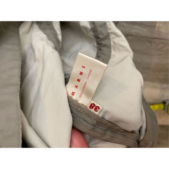 Marni Green Cotton Drawstring Rain Jacket, Sz Italy 38 /US Medium*, MSRP $2100 - Picture 6 of 11